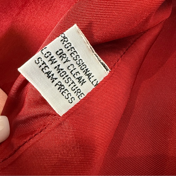 Vintage Christian Dior Separates red 100% Wool oversized Blazer Jacket size 8 - Picture 6 of 14